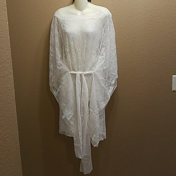 Lane Bryant Other - bride white LACE swim cover up TUNIC 1x 2x 3x 4x